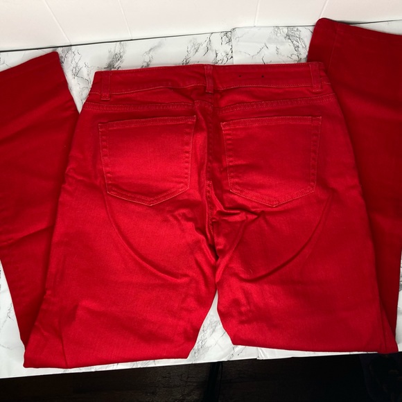 CHAPS Denim Red Daniella curvy fit jeans size 4 like new! - Picture 8 of 15